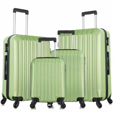 4 Piece Set Luggage Sets Suitcase ABS Hardshell Lightweight Spinner Wheels